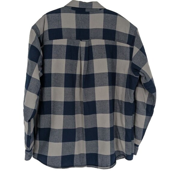 REDHEAD Mens Heavy Cotton Shacket Sz XL Blue Large Check Poly Lining and Filling - Picture 4 of 13